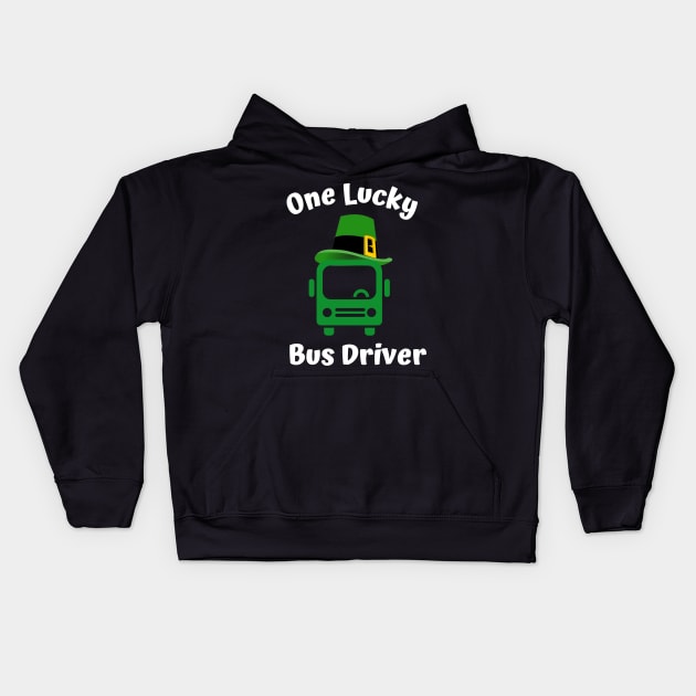 One Lucky Bus Driver Kids Hoodie by rogergren